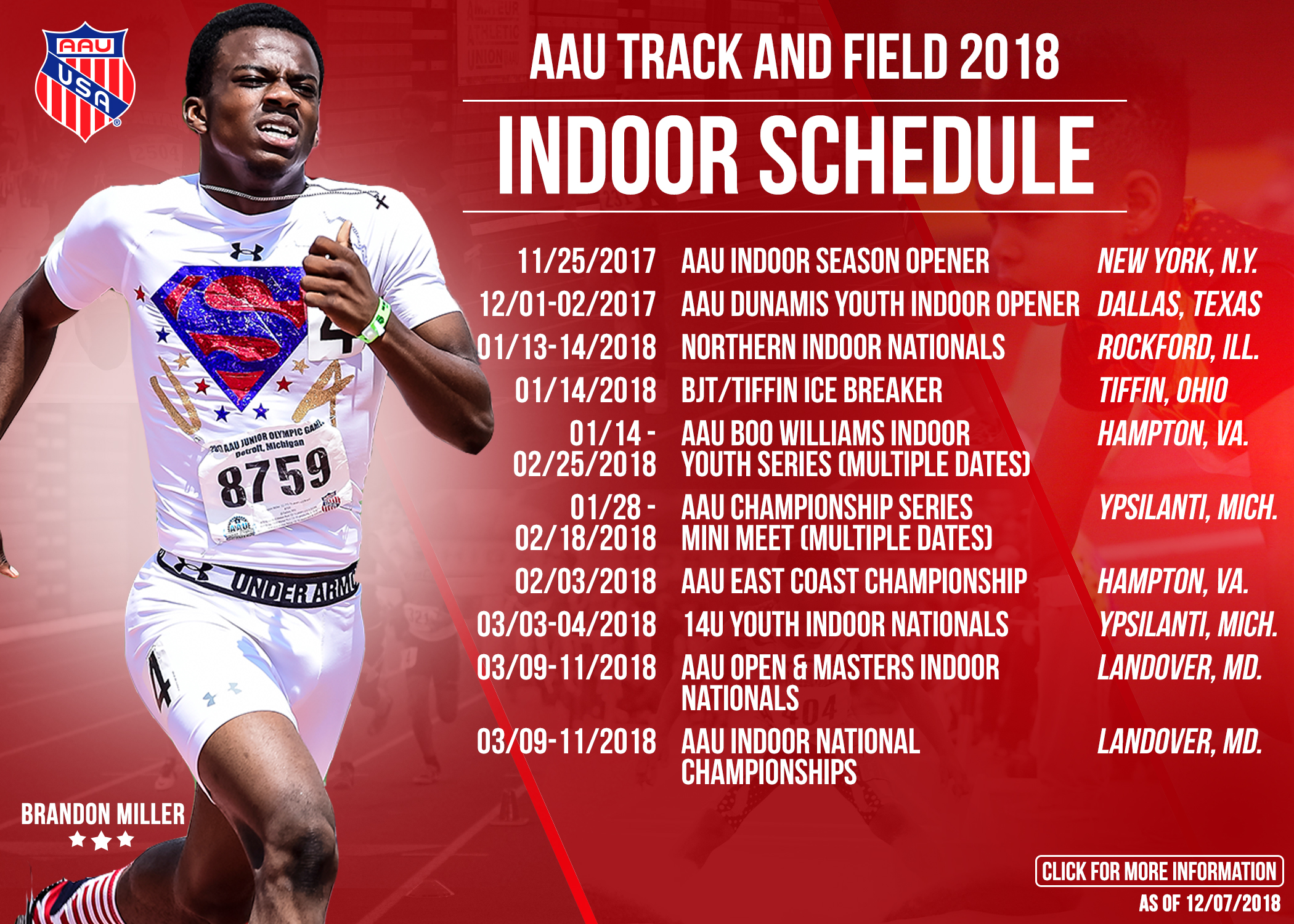 Aau Indoor Track Schedule