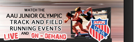 aau track running field events live athletes olympic coaches families junior fans games great