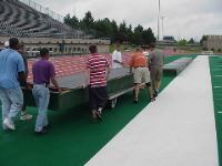 Setting up Long Jump area 