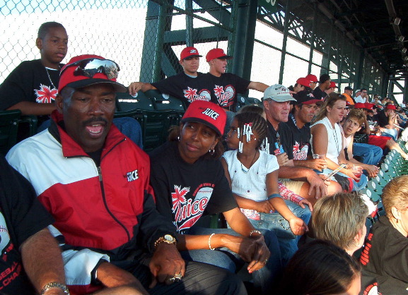 Chet cheers on the Tigers with his AAU Baseball team